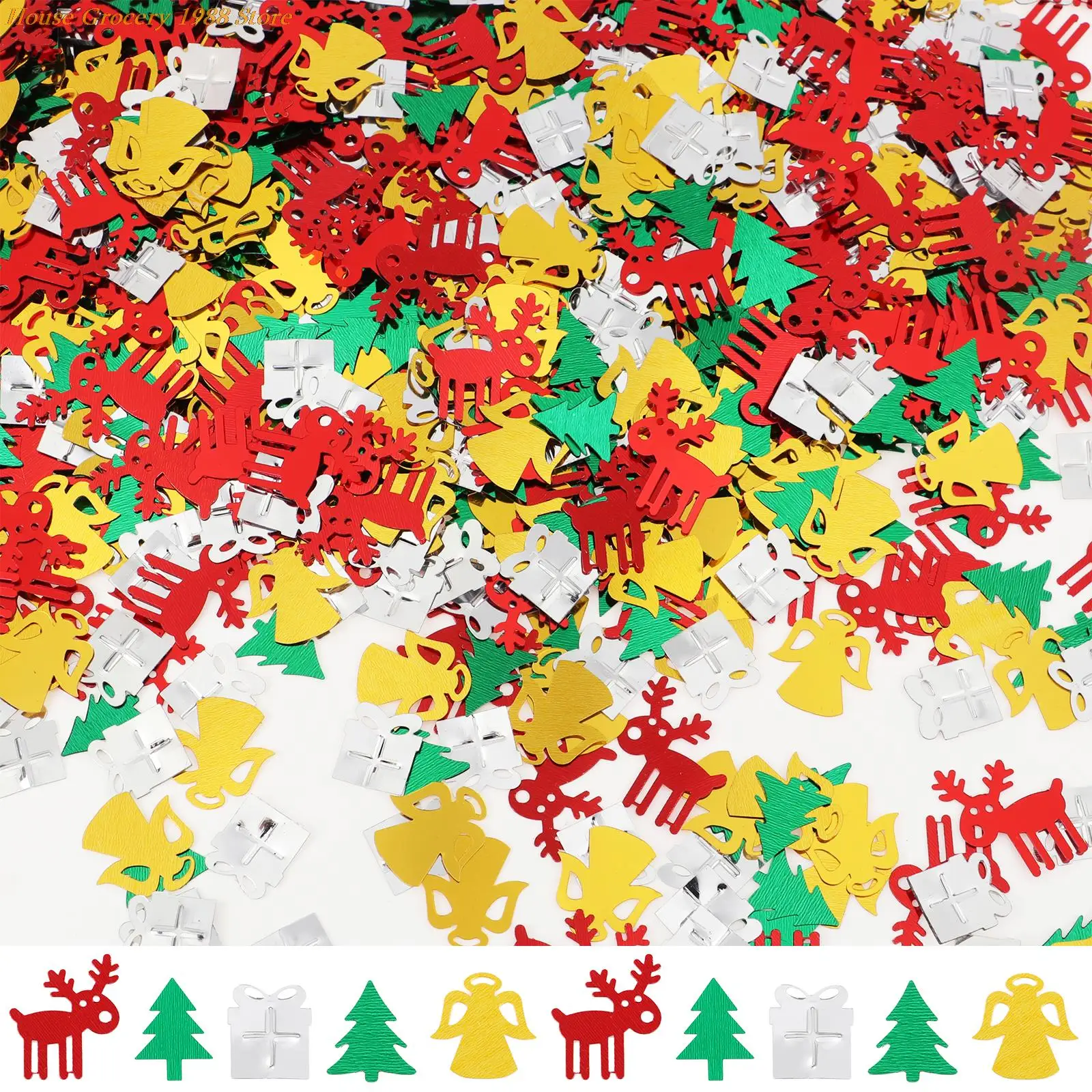 

100 г Мини Снежинка Лось елка счастливая фотография рождественские украшения для дома Рождество Новогодний декор для стола Рождество