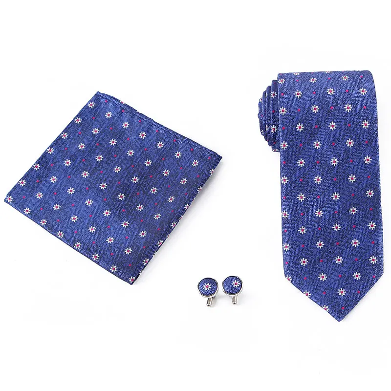 YISHLINE NECK TIE &amp HANDKERCHIEF CUFFLINK SET PLAID STRIPED FLORAL JACQUARD TIES POCKET SQUARE FOR MAN WEDDING BRIDEGROOM | Аксессуары