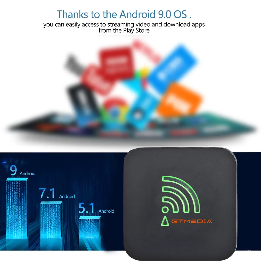 GTmedia G5 Amlogic S905X2 Android 9 0 ТВ коробка 4 Гб 64 2 г 5G и встроенным модулем Wi-Fi 1000M LAN Bluetooth к HD
