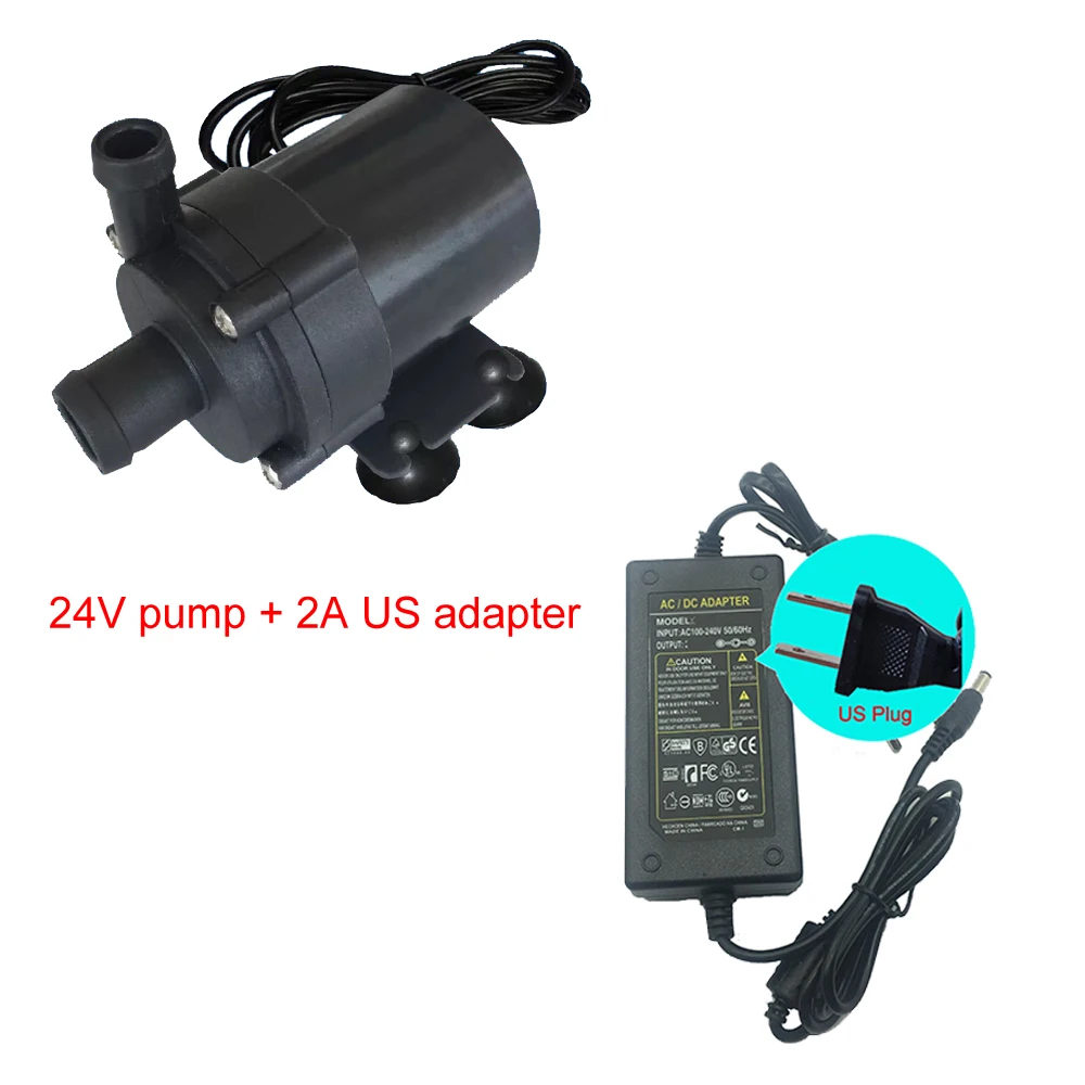Free Shipping SR600A Cycling Fountain Aquarium 12V DC Brushless Water Pump 24V Submersible Self-priming 420-900L/H Rockery | Обустройство