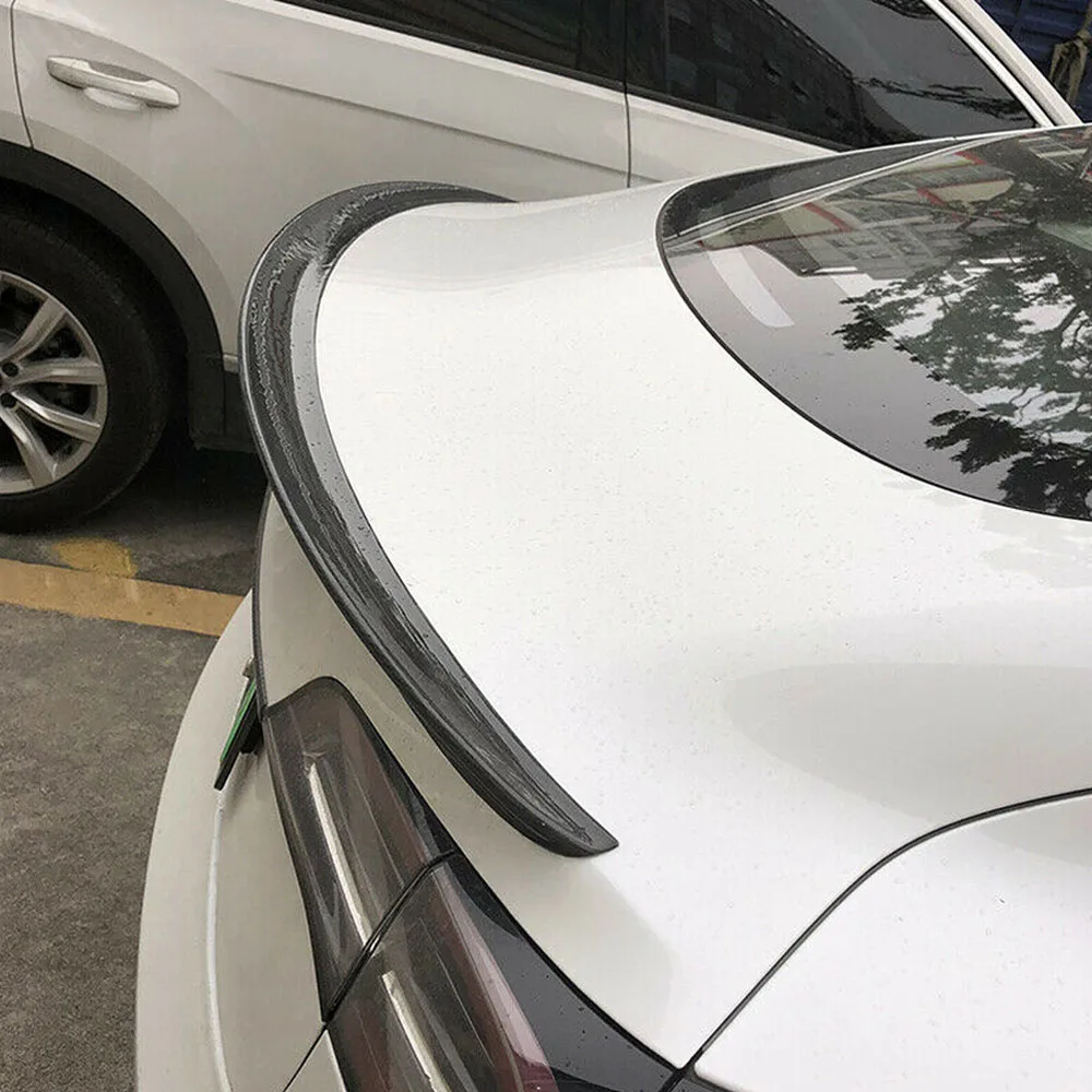 Задний задний спойлер из углеродного волокна отделка крышки багажника для Tesla Model
