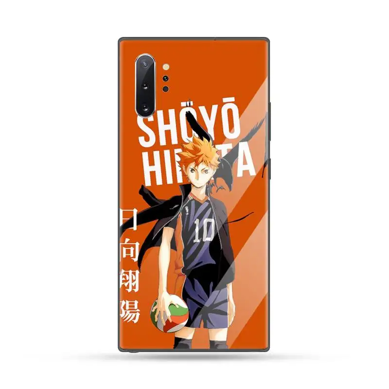 

Haikyuu Hinata Attacks Anime Phone Case Tempered glass For Samsung S6 S7 edge S8 S9 S10 e plus note8 9 10 pro