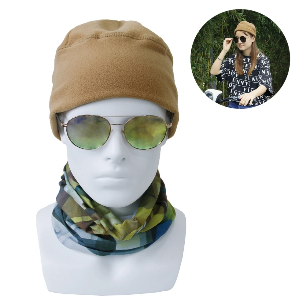 

Winter Beanie Hat Scarf Set Men Women Skullcap Soft Warm Brimless Baggy Melon Cap Cuff Solid Thick Hat With Scarves Casual Caps