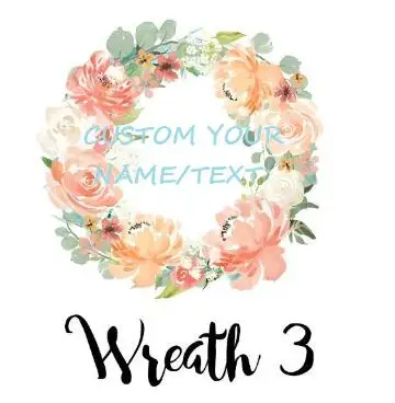 Wreath 3 Персонализировать название халаты для невесты и подружек подарки, изготовленный на заказ белый цветочный халат атласный, пижамы для невест, кимоно - Цвет: Wreath 3