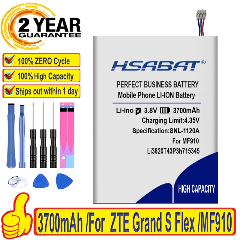 Аккумулятор нулевого цикла Li3820T43P3h715345 3700 мАч для ZTE Grand S Flex/для MF910 MF910S MF910L MF920 MF920S