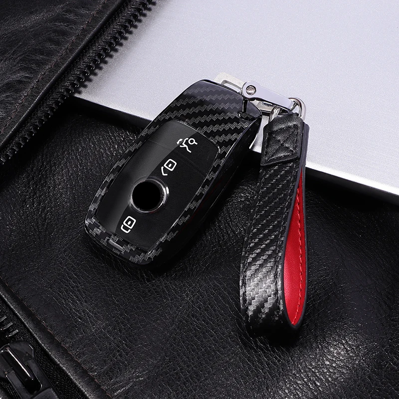Carbon Fiber PC Car Key Cover Shell Case For Bmw New 1 3 4 5 6 7Series F10 F20 F30 Smart 3/4 Buttons Keychain Protection | Автомобили и