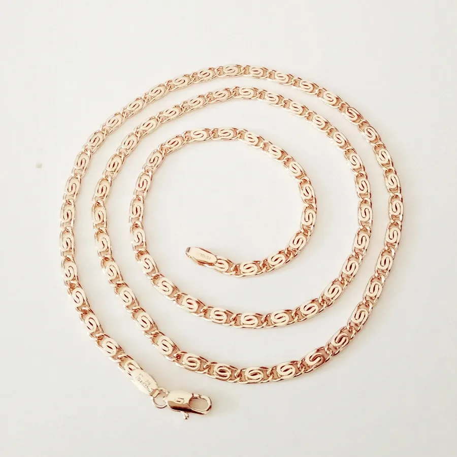 Ожерелье из розового золота 2020 пробы для мужчин и женщин Ювелирное Украшение