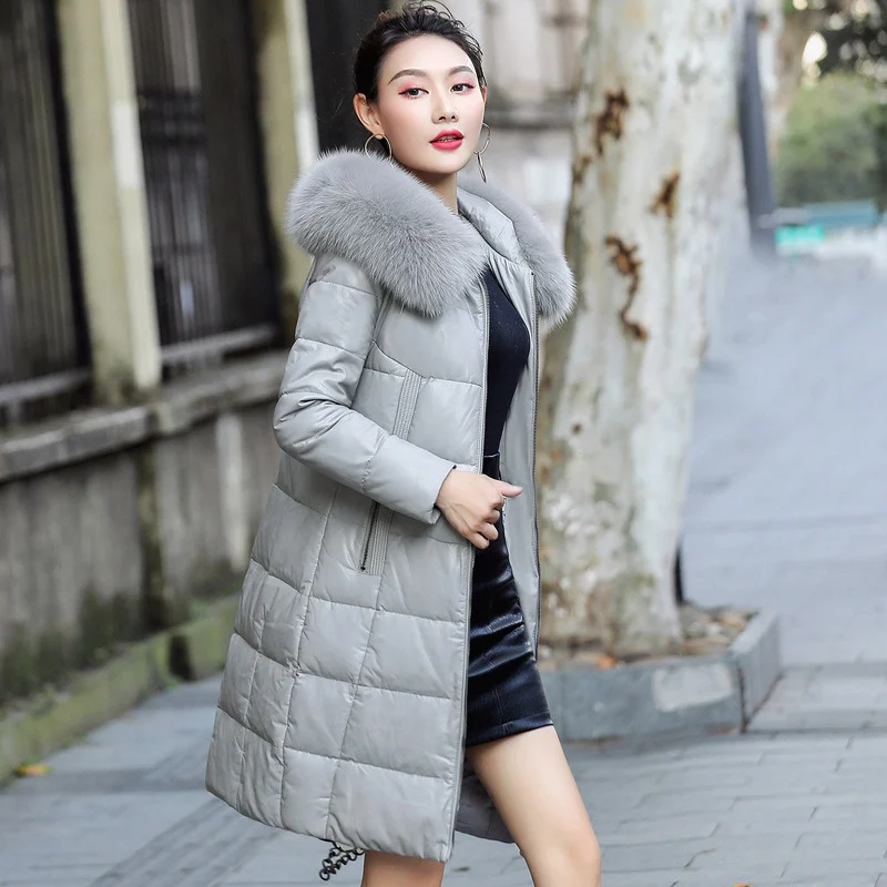 Женская замшевая парка из натуральной овечьей кожи с капюшоном | одежда