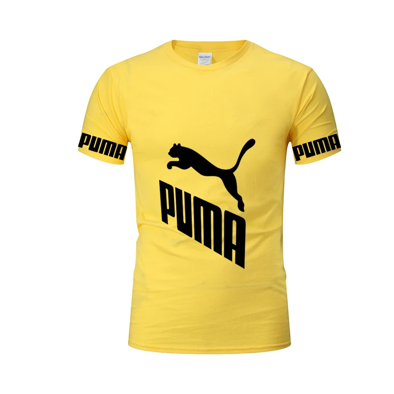 

2021 new Puma summer 3D men's and women's fashion O-neck T-shirt hip-hop street casual top
