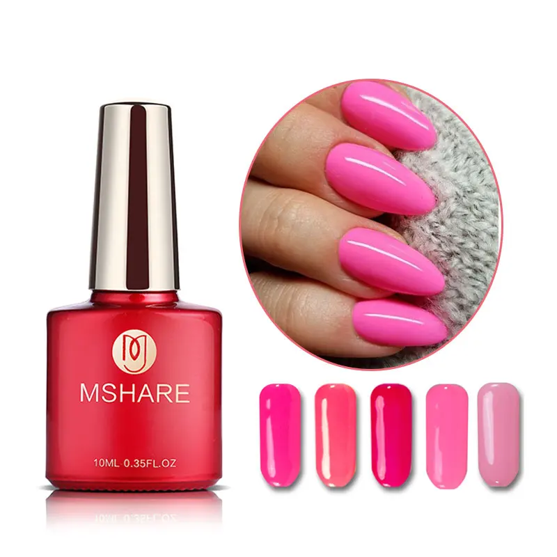 Светло розовый Гель лак для ногтей MSHARE неоновый отмачиваемый|Гель ногтей| |