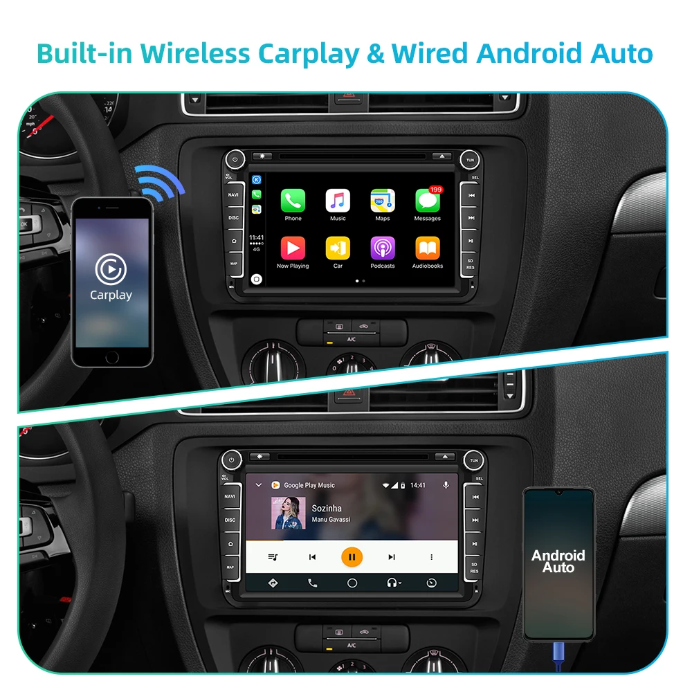 Автомагнитола Isudar 2 Din на Android 11 для Skoda/Seat/Volkswagen/VW/Passat b7/POLO/GOLF 5 6 автомобильный