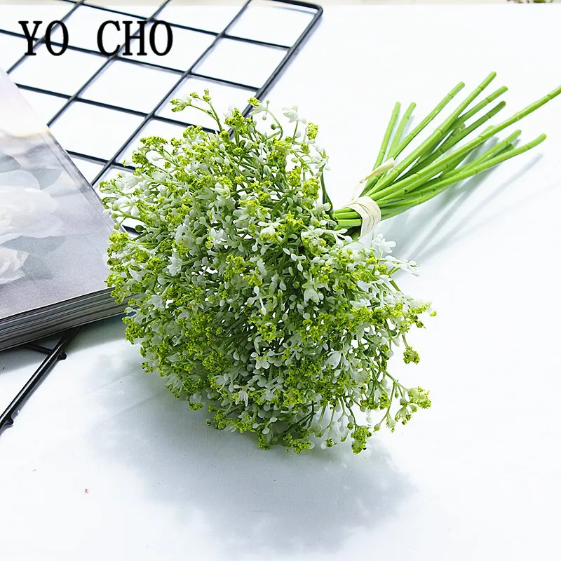 YO CHO белая Гипсофила DIY свадебное украшение для дома 16 шт. пластиковые