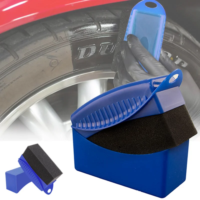

Car tires with lids Tire Contour Dressing Applicator Pads polishing oiling sponge brush interior trim corners waxing sponge