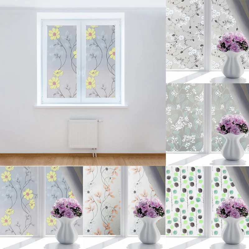 

45x100cm PVC Frosted Window Film Waterproof Glass Sticker Home Bedroom Toilet Bathroom Office Privacy Scrubs Frost Home Decor