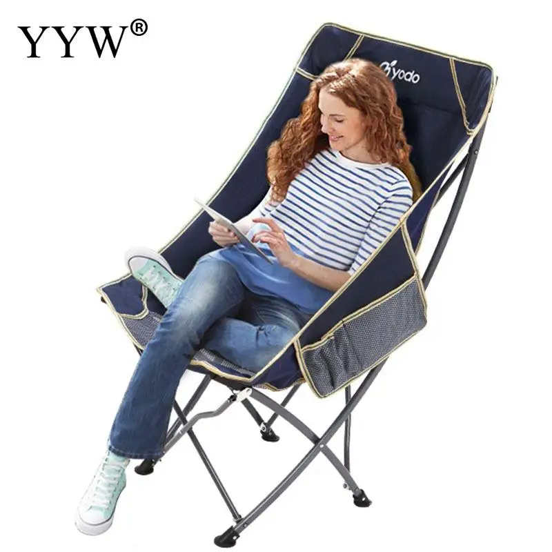 구매 야외 휴대용 접이식 의자, 고품질 낚시 캠핑 의자, 가방 좌석, 옥스포드 천, 경량 좌석, 블루 비치 의자