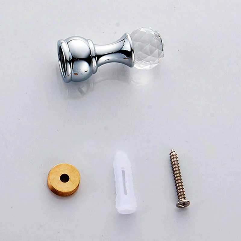 Хрустальный декоративный крючок золотой античный 1 шт. латунная вешалка для