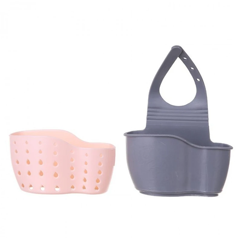 

Sink Shelf Soap Sponge Drain Rack Kitchen Organizer Silicone Storage Basket Bag Bathroom Holder Sink Kitchen Accessories Cocina