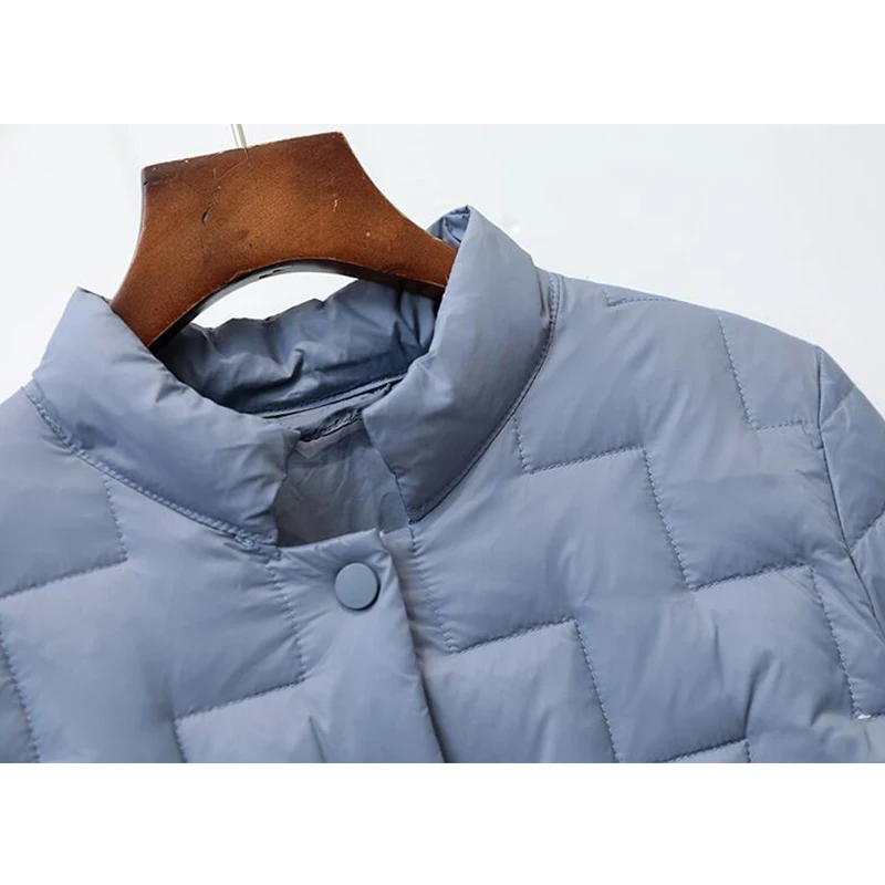 Женский длинный пуховик на утином пуху SEDUTMO ультралегкий тонкий большого размера