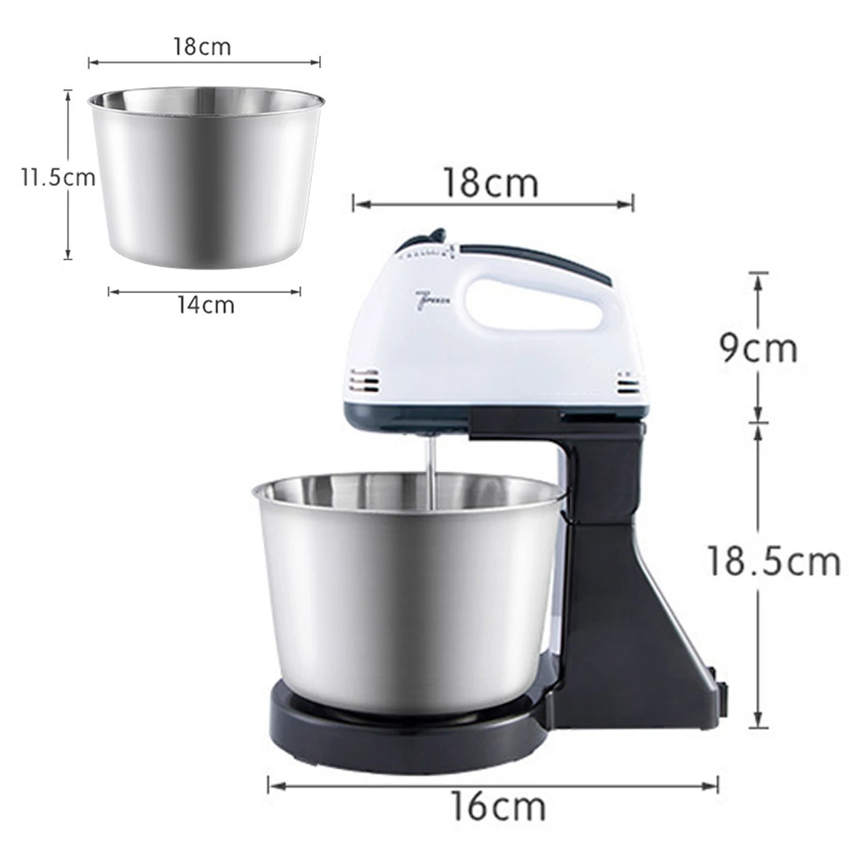 

7 Speed Electric Food Mixer Table Stand Cake Dough Mixer Handheld Egg Beater Blender Baking Whipping Cream Machine Kitchen Tools