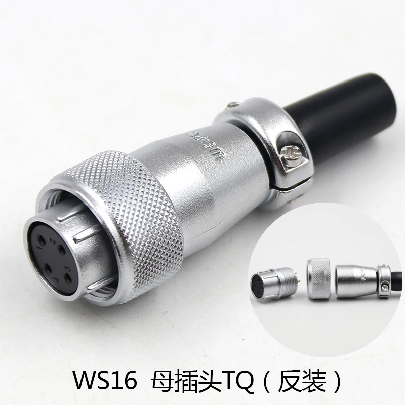 Реверсивный монтаж авиационного разъема WS16-2-ядерный 3-ядерный 4-отверстийный 5-7-9 контактный 10-ядерный разъем женского и мужского типа.