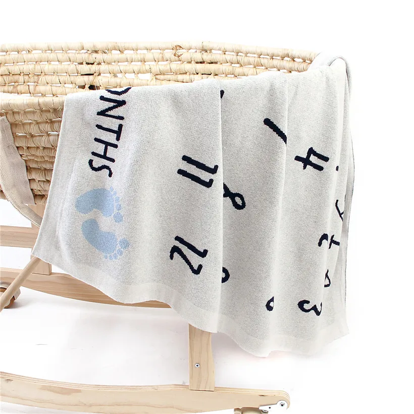 Хлопковое трикотажное одеяло для новорожденных 100 см|Одеяла и пеленки| |