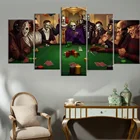 5 шт., настенные картины на холсте Техасский покер