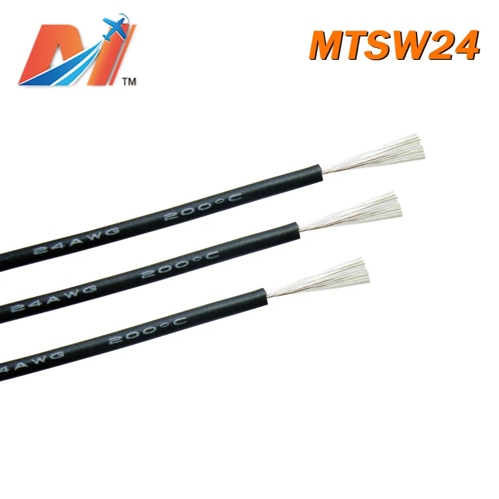 Maytech распродажа (1 метр) Мощный силиконовый провод AWG24 черного цвета|Силовая