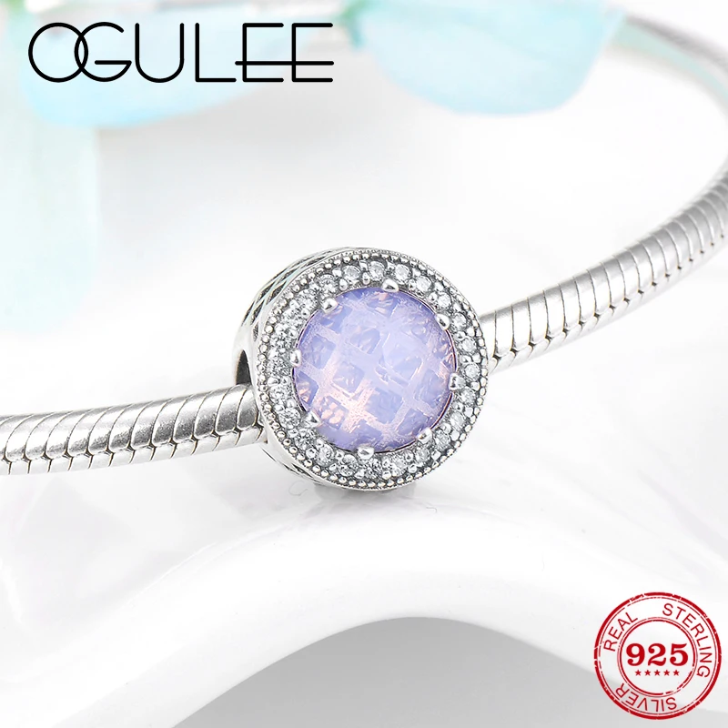 Очаровательные Круглые циркониевые прекрасные бусины из стерлингового серебра