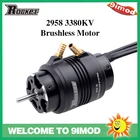 Новый бесщеточный водонепроницаемый двигатель Rocket 2958 3380KV с крышкой для водяного охлаждения 29-S, 3,175 мм, 4-полюсный вал для 600-800 мм