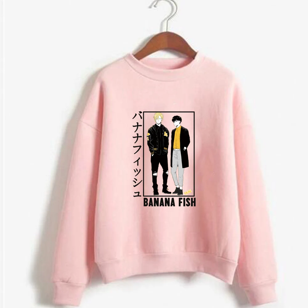 

Anime Banana Fish Hoodie Casual Long Sleeves And Loose O-neck
