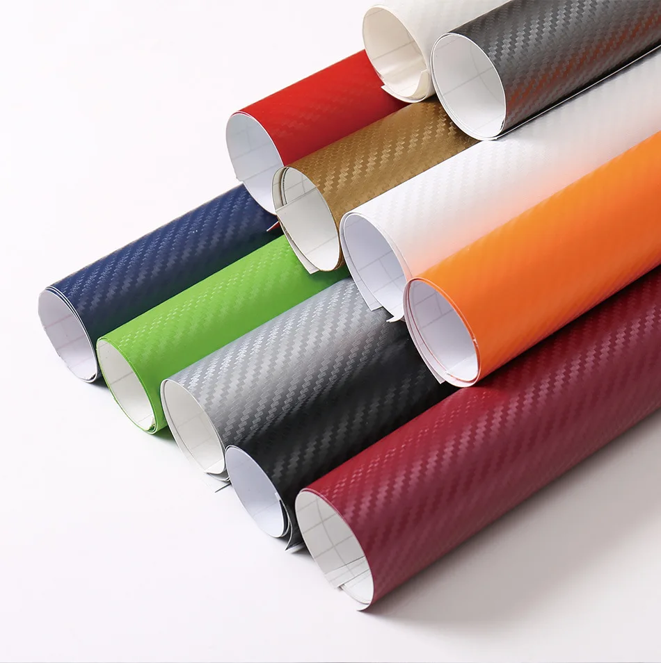 Автомобильная Наклейка 3D из углеродного волокна виниловая пленка для рулона
