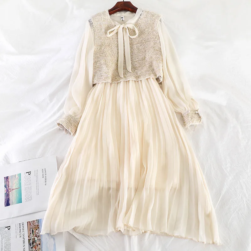 2019 Новый Модный женский милый шифоновый плиссированный шерстяной короткий жилет