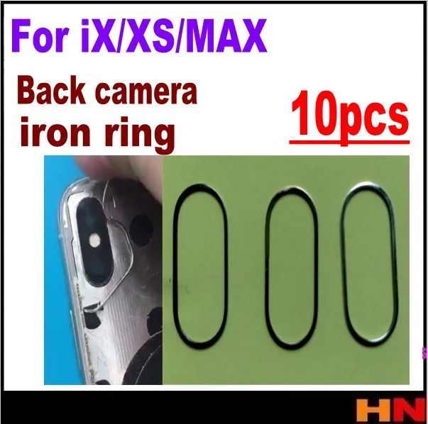 10 шт. для iPhone XS X XS MAX высокое качество задняя камера железное кольцо ободок крышка Запасные части