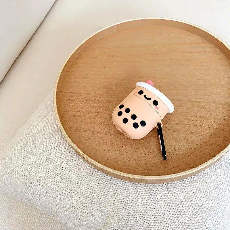 Чехол для Apple Airpods 1 2 милый мягкий силиконовый защитный чехол наушников чая