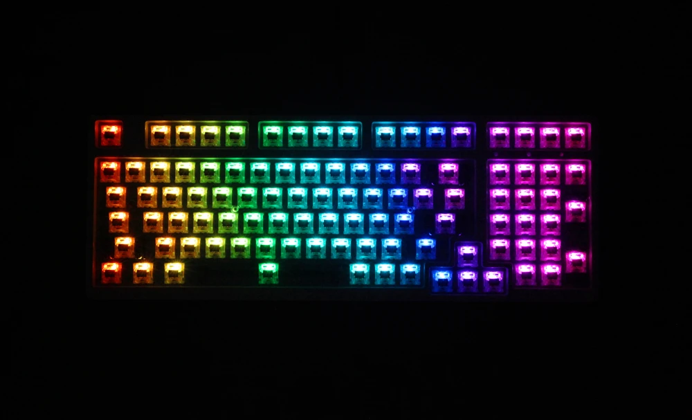 bm980rgb bm980 rgb hot swappable custom mechanical keyboard pcb programmed qmk via firmware full rgb switch underglow type c free global shipping