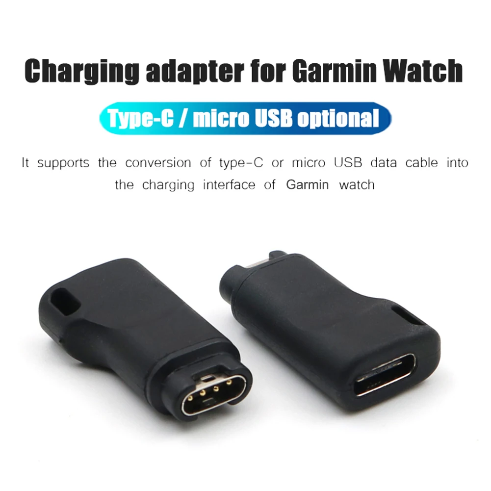 USB C к 4-контактному зарядному адаптеру для Garmin Fenix 5/5S/5X/6 Forerunner 45/45S/245/245M/935 Smart Watch T84D
