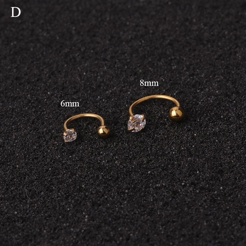 Из нержавеющей стали серьги гвоздики для ушей винт носа из пирсинг ювелирные