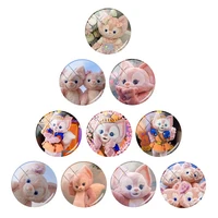 disney charms new character little detective linabell glass cabochon dome flat bottom diy optional size jewelry findings fwn631