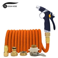 high quality garden watering hose magic flexible telescopic hose metal water gun car wash outdoor garden watering goun hose