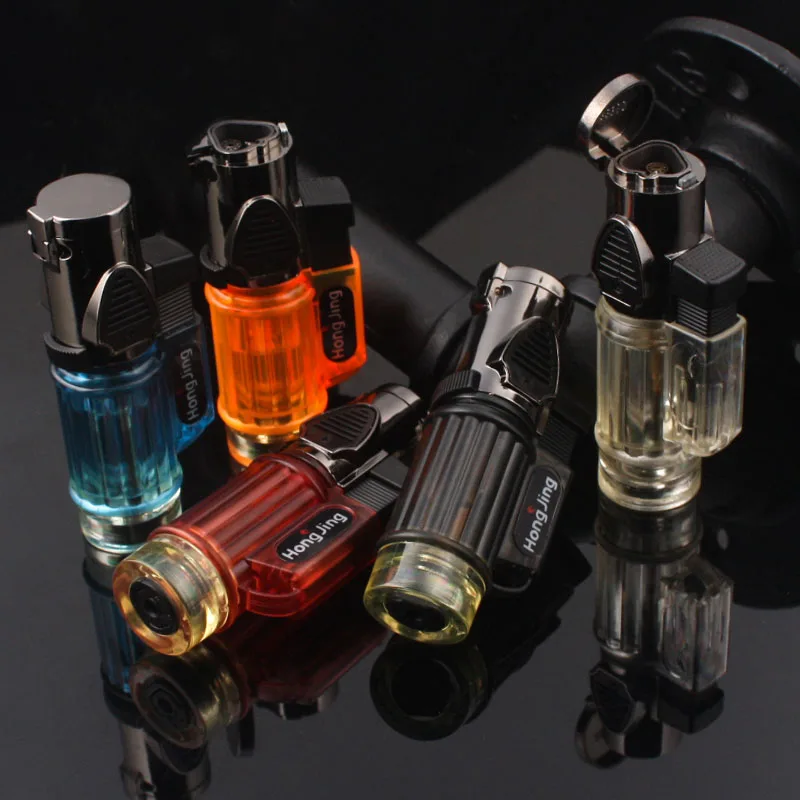 Креативная Бутановая газовая зажигалка. Три прямого струйного пламени.