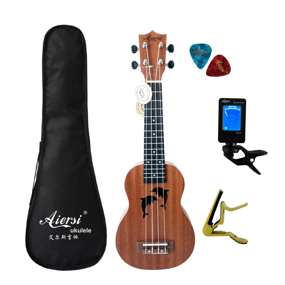 21 дюймов полный набор студенческий цвет ukelele заводская цена красное дерево сопрано Гавайские гитары укулеле - Цвет: 21D full set