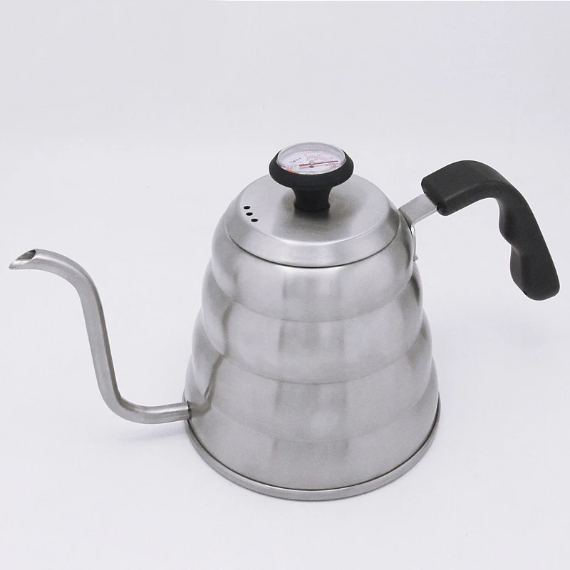 

Coffee Kettle 1.2L Stainless Steel Pour Over Coffee Moka Pot Espresso Tea Gooseneck Kettle with Thermometer Insulated Handle
