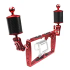 Двойной кронштейн ручной работы с тройным водонепроницаемым рычагом плавучести подводный поднос держатель для Filmmaking для экшн-камеры GoPro 9 8 7