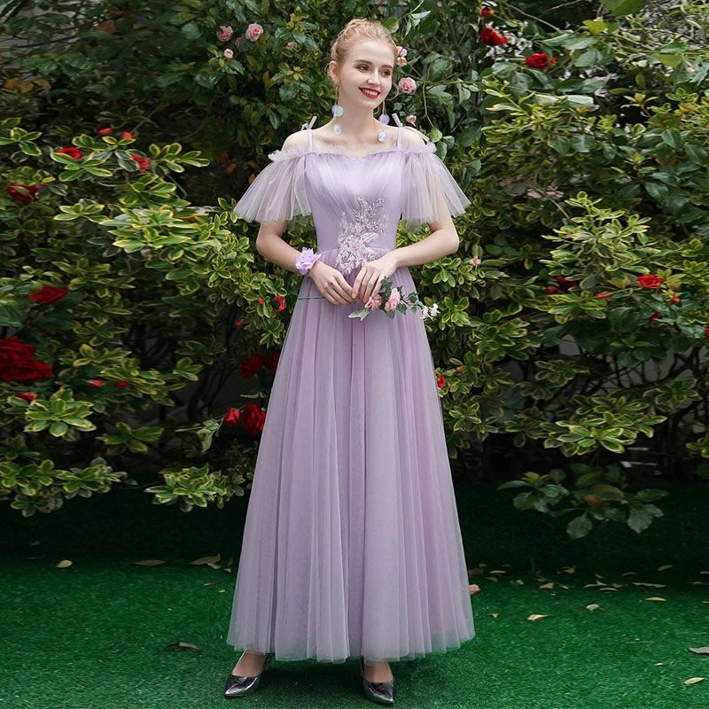 Purple Yarn Skirt Fashion Bridesmaid Gown Qi Pao Women Chinese Evening Dress Cheongsam Modern Oriental Style Party Dresses Qipao |