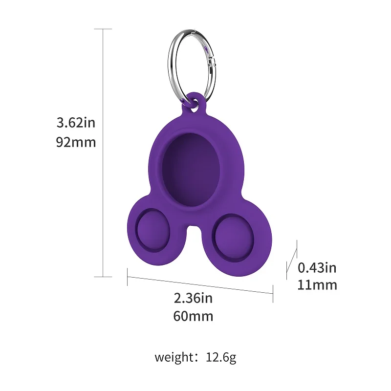 

Stress Relief Apple AirTag Silicone Protective Cover Pop Fidget Toys Airtags Anti-Lost Tracker Protective Cover Anti Stress Toys