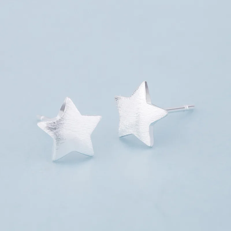 

MEYRROYU Silver Color Cерьги 2021 Tренд Five-pointed Star Stud Earrings Shiny Exquisite Jewelry Gifts Prevent Allergy