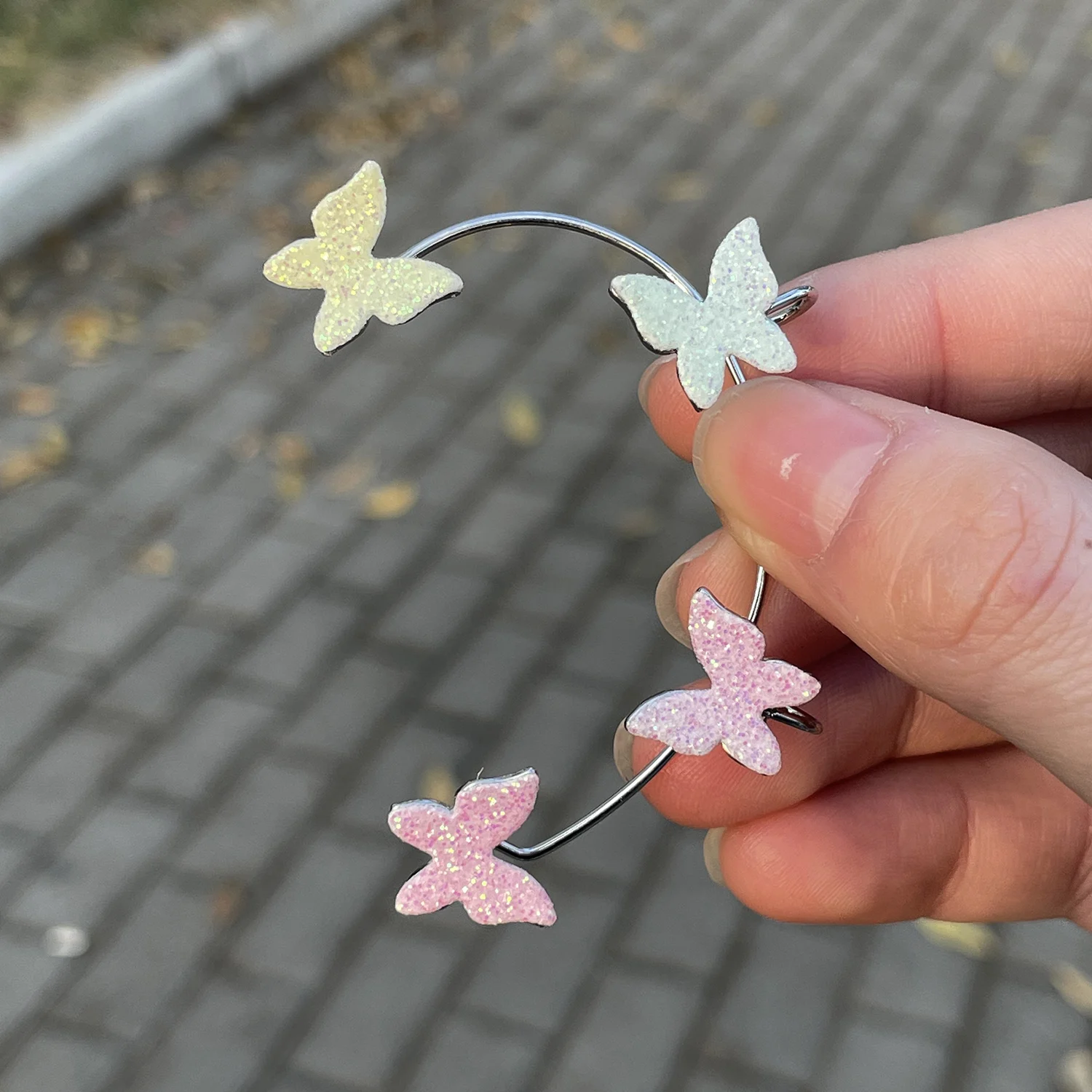 Клипсы-бабочки для ушей не имитация пирсинга Хрящевые каффы модные женские