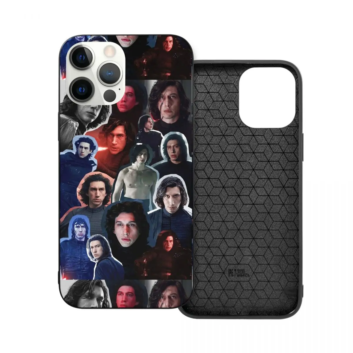 Стеклянный чехол для телефона Adam Driver As BenKylo с коллажем из поликарбоната и ТПУ iPhone