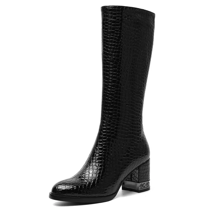 FEDONAS/новые женские высокие полусапожки качественные ботильоны из лакированной