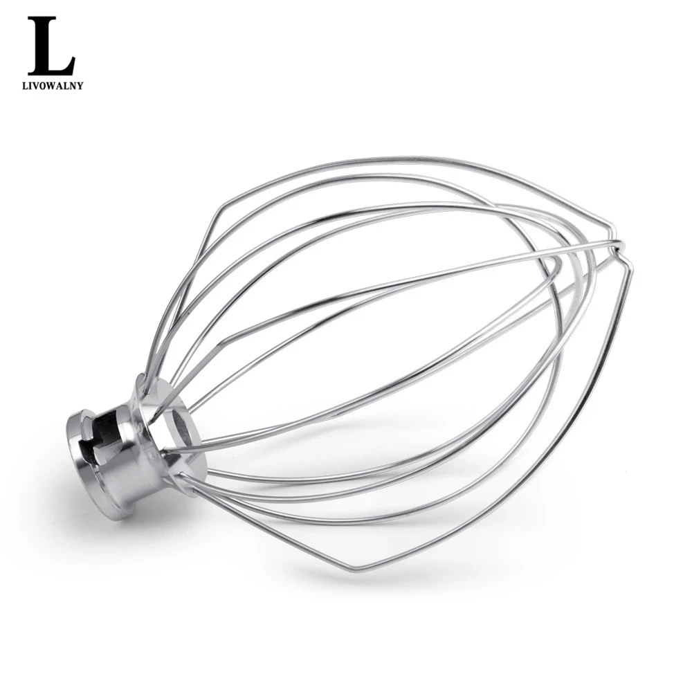 

Whip Whisk Egg Beater Cream Mixer Stainless steel Attachment For KitchenAid 5KSM150 K45WW 9704329 Stand Mixers Milkshake